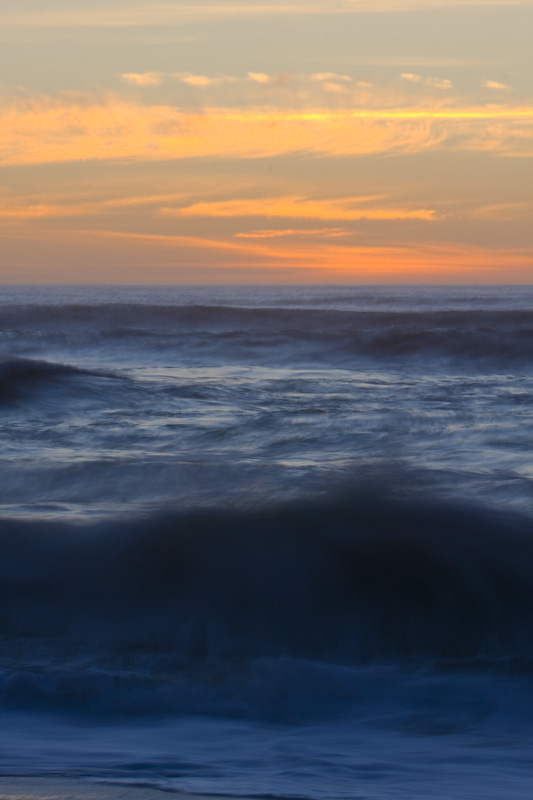 Waves Breaking After Sunset